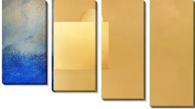 Модульная картина Золотая абстракция №60