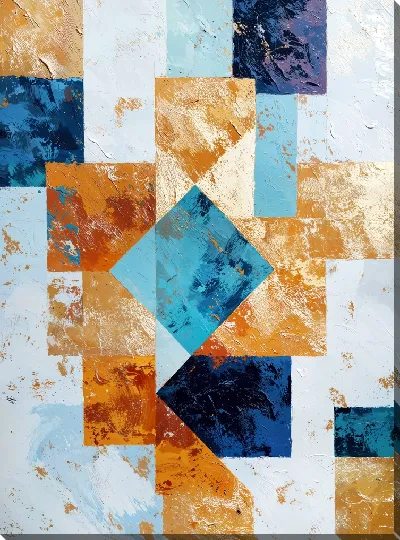 Картина маслом Золотая абстракция №63