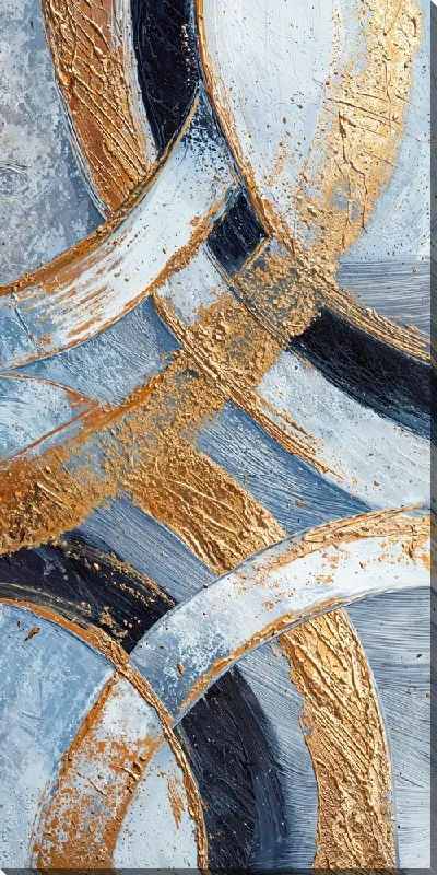 Картина маслом Золотая абстракция №100