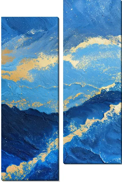 Модульная картина Золотая абстракция №103