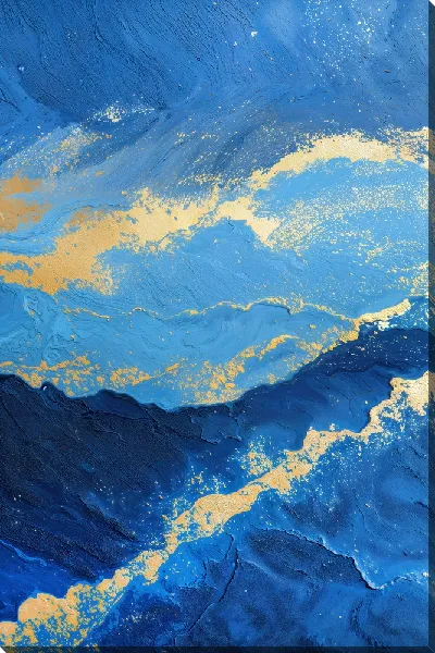Картина маслом Золотая абстракция №103