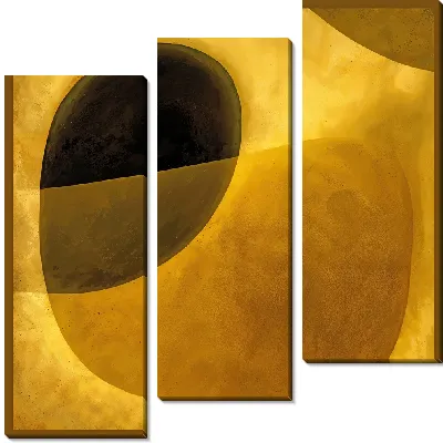 Модульная картина Золотая абстракция №108