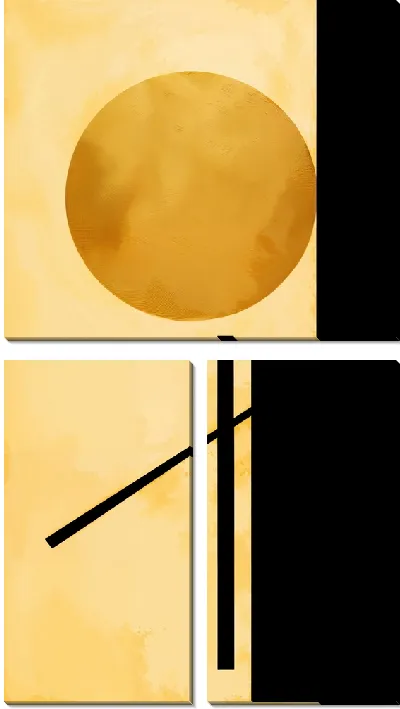 Модульная картина Золотая абстракция №115