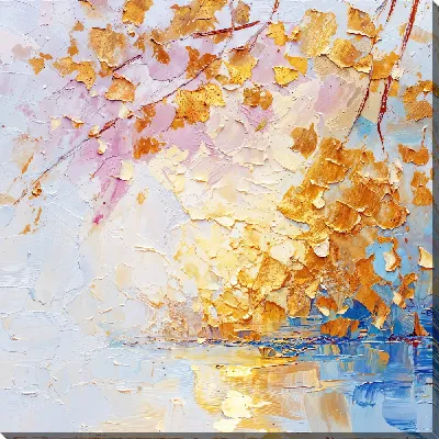 Картина маслом Золотая абстракция №124