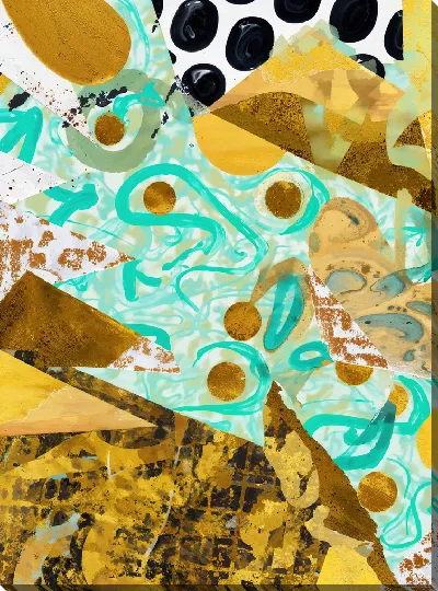 Картина маслом Золотая абстракция №126