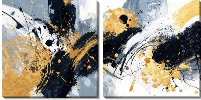 Модульная картина Золотая абстракция №127