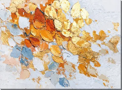 Картина маслом Золотая абстракция №130