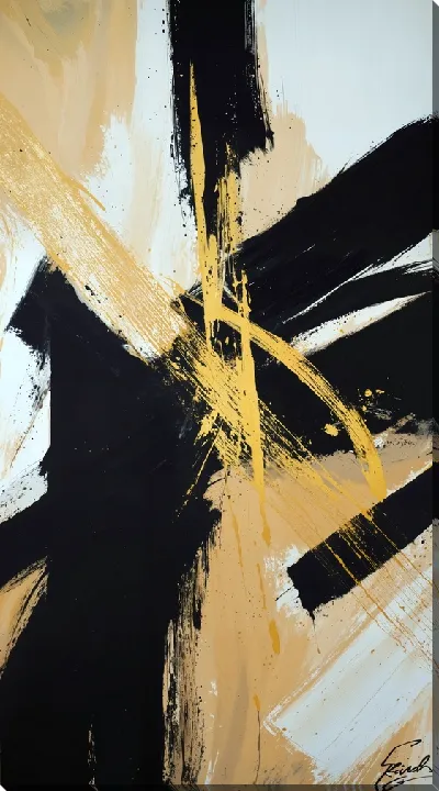 Картина маслом Золотая абстракция №133