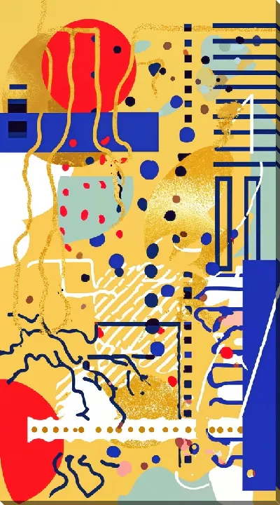 Картина маслом Золотая абстракция №139