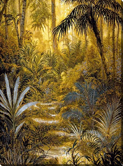 Картина маслом Тропические джунгли №4