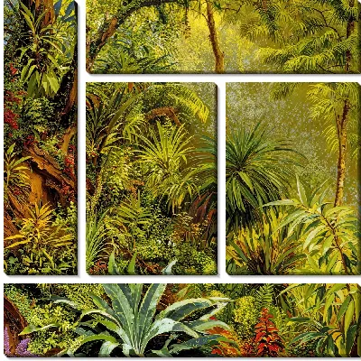 Модульная картина Тропические джунгли №5