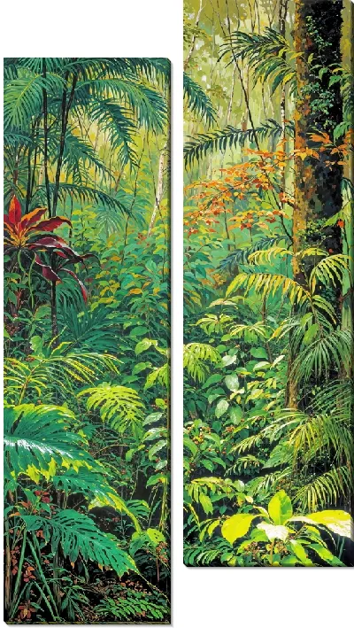 Модульная картина Тропические джунгли №17