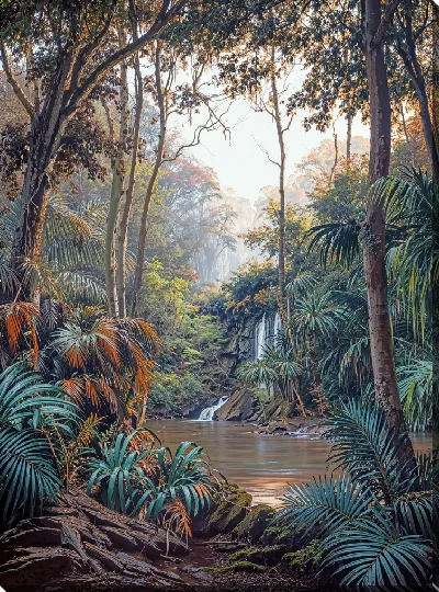 Картина маслом Тропические джунгли №18