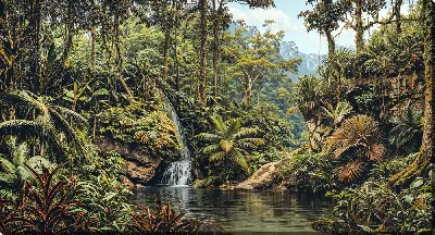 Картина маслом Тропические джунгли №22