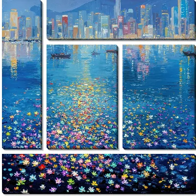 Модульная картина Ночной город №120