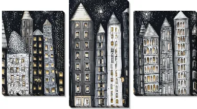 Модульная картина Ночной город №145