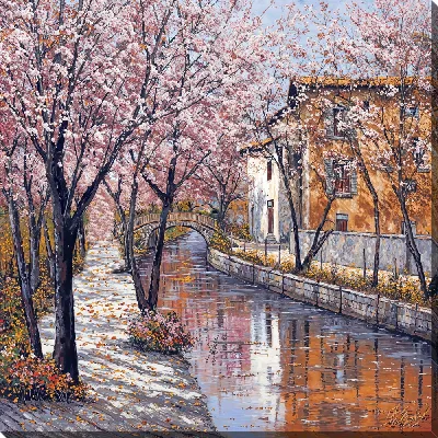 Картина маслом Цветущая сакура №311