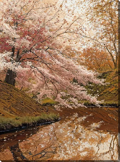 Картина маслом Цветущая сакура №327