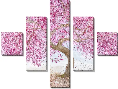 Модульная картина Цветущая сакура №328