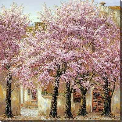 Картина маслом Цветущая сакура №37