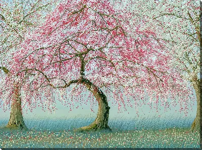 Картина маслом Цветущая сакура №42