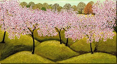Картина маслом Цветущая сакура №43
