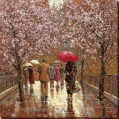 Картина маслом Цветущая сакура №51