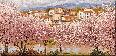 Картина маслом Цветущая сакура №52