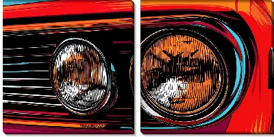 Модульная картина Фары №3