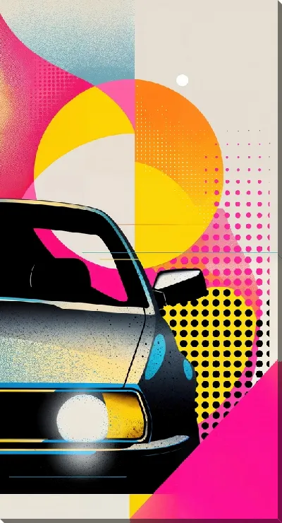 Картина маслом С фарой БМВ №2