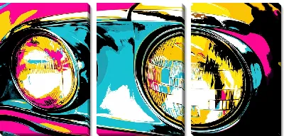 Модульная картина Фары №7