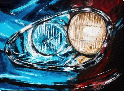 Постер Со светящимися фарами №1