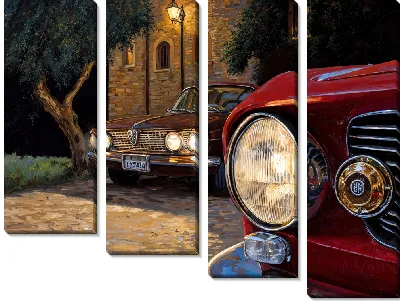 Модульная картина Со светящимися фарами №3