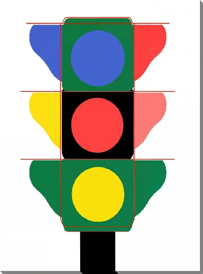 Постер Светофор в стиле графики