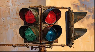Картина маслом Светофор №4