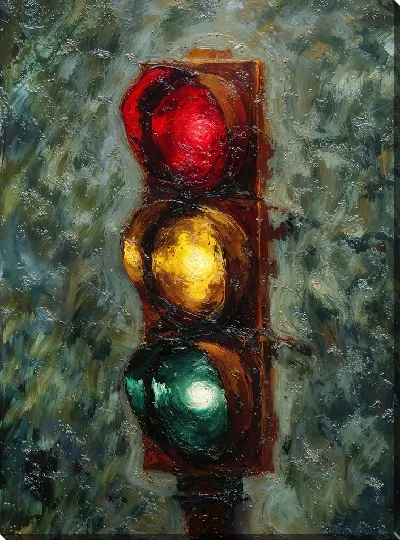 Картина маслом Светофор №5