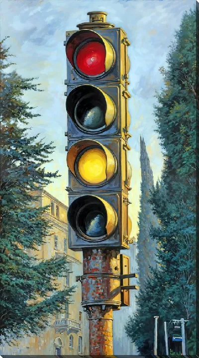 Картина маслом Светофор №13