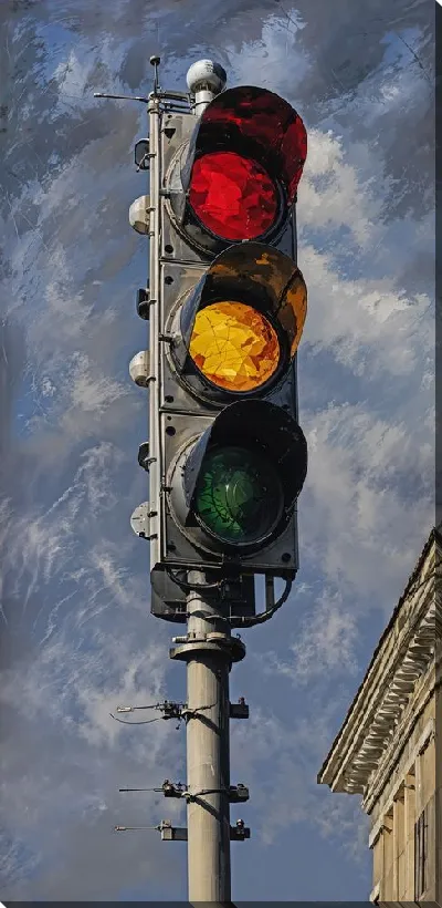 Картина маслом Светофор №17