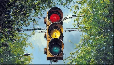 Картина маслом Светофор №37