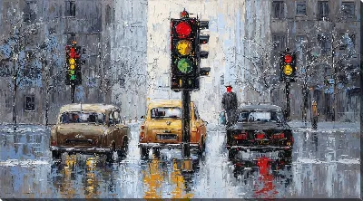 Картина маслом Светофор №38