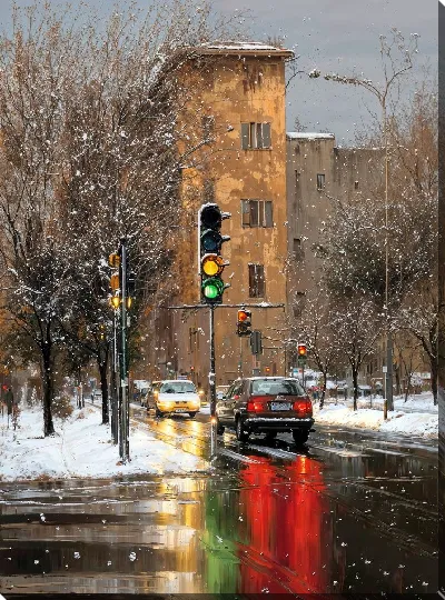 Картина маслом Светофор №50