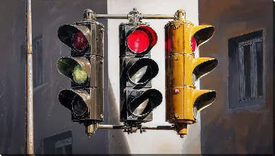 Картина маслом Светофор №54