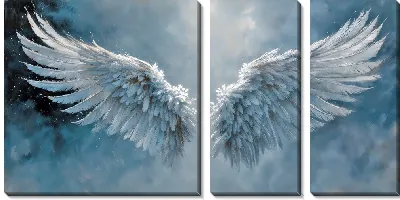 Модульная картина Два крыла на небесном фоне