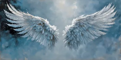 Плакат Два крыла на небесном фоне
