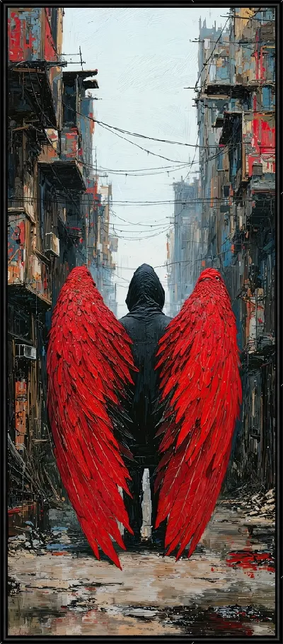 Картина Мужчина с красными крыльями