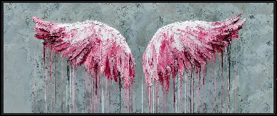 Картина Бело-розовые крылья