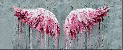 Постер Бело-розовые крылья