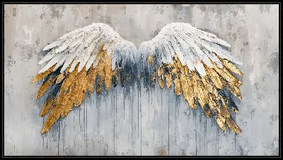 Картина Бело-золотые крылья