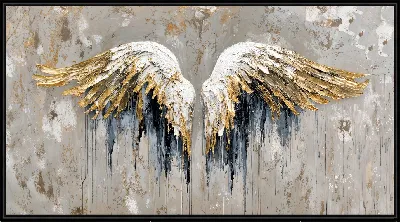 Картина Бело-золотые крылья №2