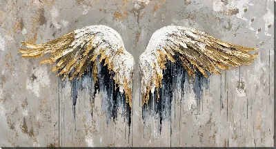 Постер Бело-золотые крылья №2
